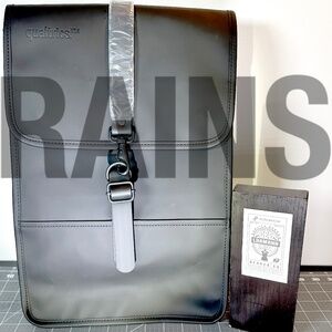 RAINS®  |  BACKPACK  |  MINI  |  BLACK on BLACK  |  NEW w/ TAGS